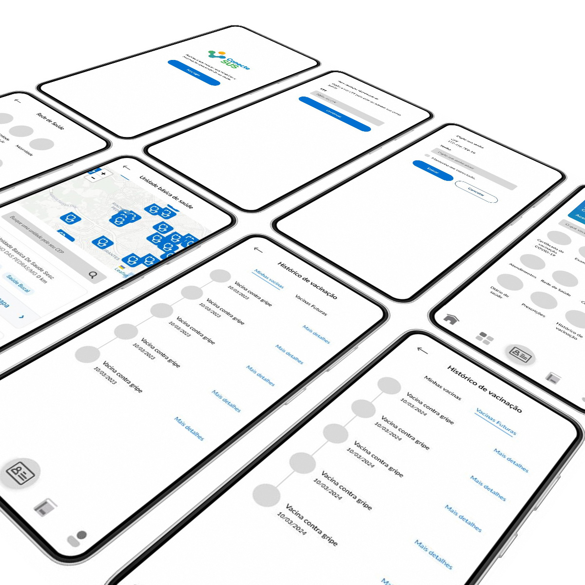 Wireframes App Conecte SUS